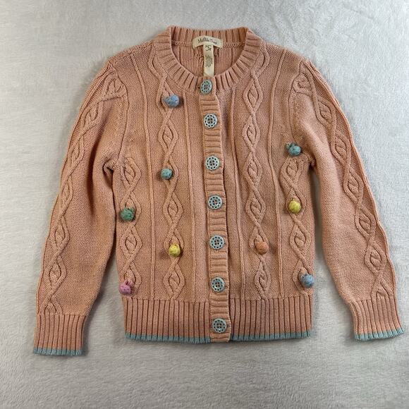 Matilda Jane Girls 4 Lookin Peachy Cardigan Sweater Spring Dream Chasers #31125T - Picture 4 of 8